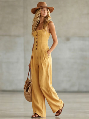 The Emmeline Cotton Linen Jumpsuit