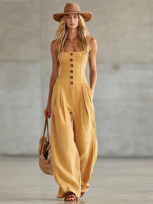 The Emmeline Cotton Linen Jumpsuit