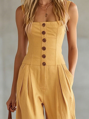 The Emmeline Cotton Linen Jumpsuit