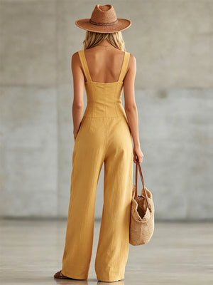 The Emmeline Cotton Linen Jumpsuit