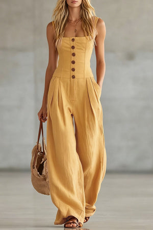 The Emmeline Cotton Linen Jumpsuit