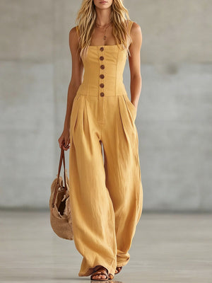 The Emmeline Cotton Linen Jumpsuit