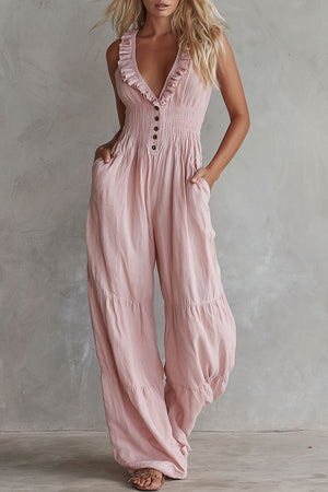 The Émeraude Cotton Linen Jumpsuit