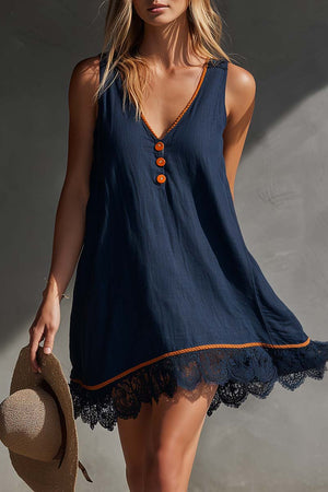 The Aymée Cotton Linen Mini Dress