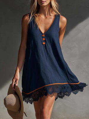 The Aymée Cotton Linen Mini Dress