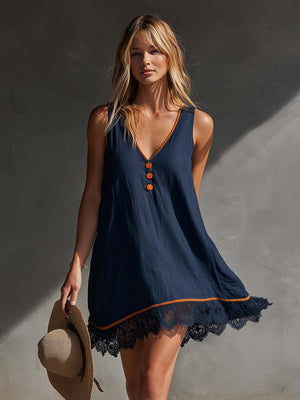 The Aymée Cotton Linen Mini Dress