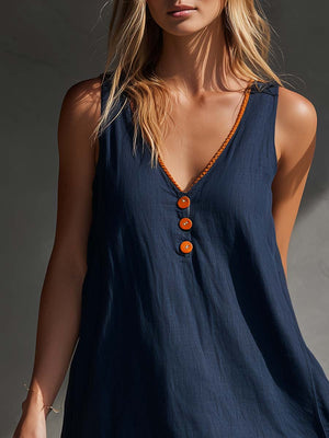 The Aymée Cotton Linen Mini Dress