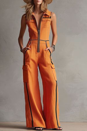 The Éliacinthe Cotton Linen Jumpsuit