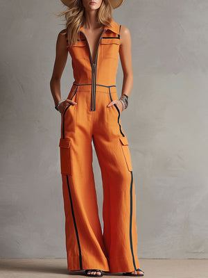 The Éliacinthe Cotton Linen Jumpsuit