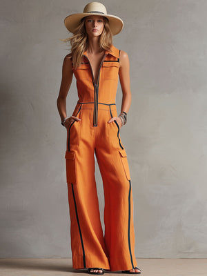 The Éliacinthe Cotton Linen Jumpsuit