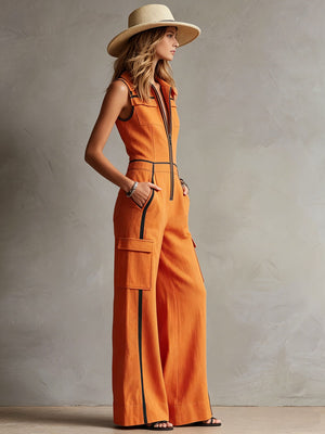 The Éliacinthe Cotton Linen Jumpsuit