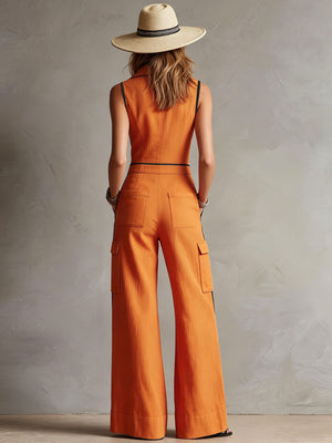 The Éliacinthe Cotton Linen Jumpsuit