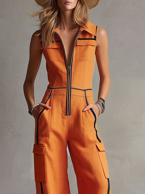 The Éliacinthe Cotton Linen Jumpsuit