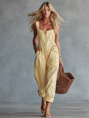 The Edwige-Rose Denim Jumpsuit