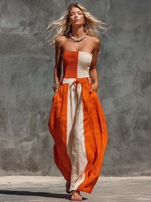 The Edmée-Marie Cotton Linen Jumpsuit