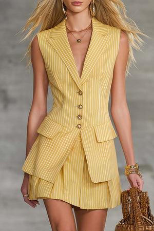 The Eugénie Striped Denim Set