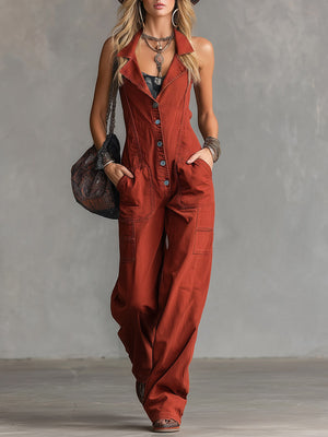 The Dorothée-Rose Denim Jumpsuit