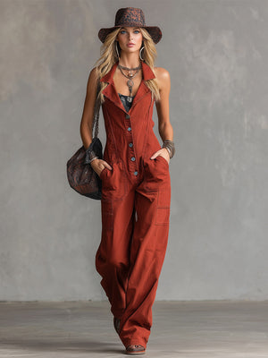 The Dorothée-Rose Denim Jumpsuit