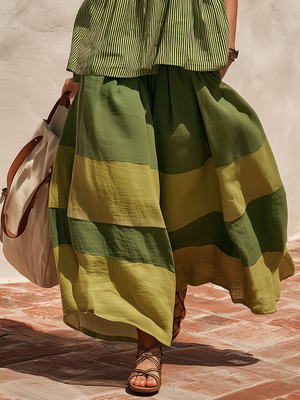 The Mathilde Striped Linen Set