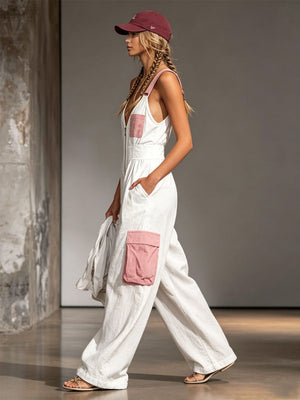 The Crépine Cotton Linen Jumpsuit