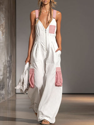 The Crépine Cotton Linen Jumpsuit