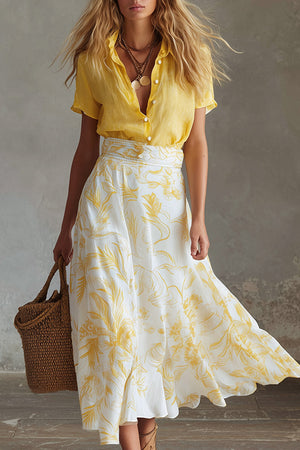 The Blanche Printed Chiffon Set