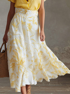 The Blanche Printed Chiffon Set