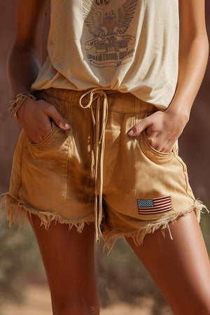 The Coelestine Denim Shorts