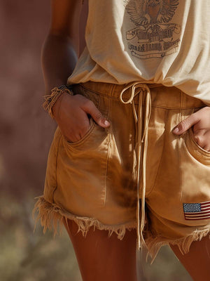 The Coelestine Denim Shorts