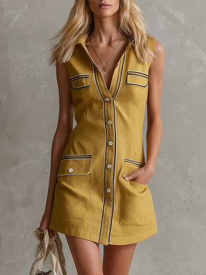 The Francelise Cotton Linen Mini Dress
