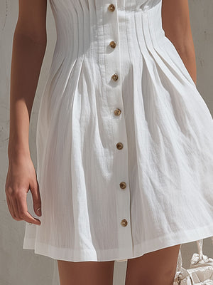 The Foy Cotton Linen Mini Dress