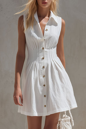 The Foy Cotton Linen Mini Dress