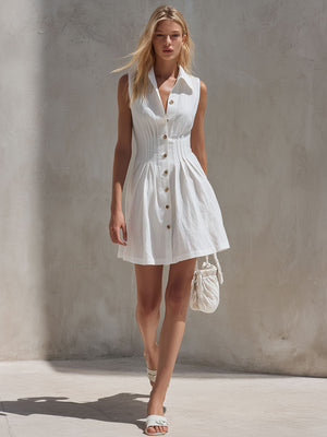 The Foy Cotton Linen Mini Dress