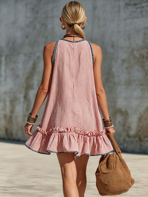 The Adeline Cotton Linen Mini Dress