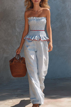 The Garance Striped Denim Set