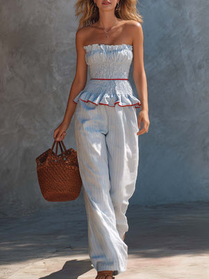 The Garance Striped Denim Set