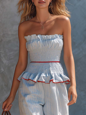 The Garance Striped Denim Set