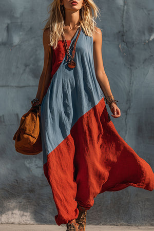 The Gladys Cotton Linen Maxi Dress