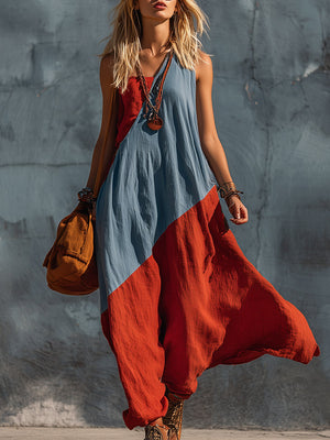 The Gladys Cotton Linen Maxi Dress