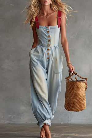 The Catherinette Denim Jumpsuit