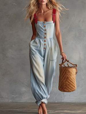 The Catherinette Denim Jumpsuit