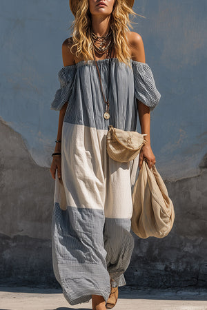 The Gwénola Cotton Linen Maxi Dress