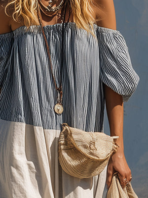 The Gwénola Cotton Linen Maxi Dress