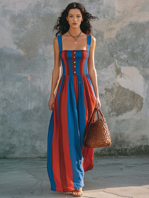 The Gontrane Cotton Linen Maxi Dress