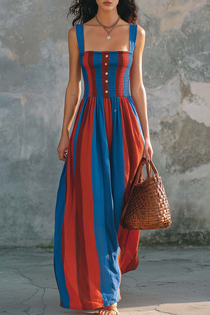 The Gontrane Cotton Linen Maxi Dress