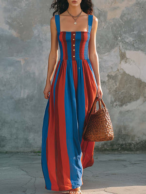 The Gontrane Cotton Linen Maxi Dress