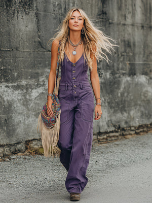 The Carmeline Denim Jumpsuit