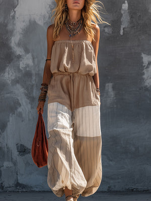 The Florine Striped Linen Set