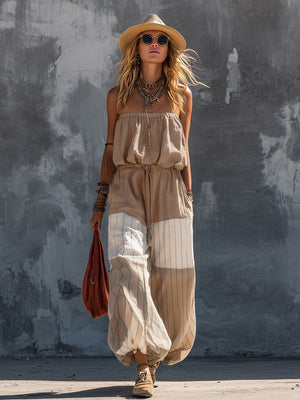 The Florine Striped Linen Set