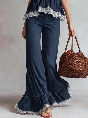 The Camélide Denim Trouser Set